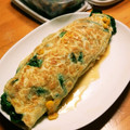 ハチワレねこ's cooksnap of when they made ちぢみほうれん草のオムレツ.