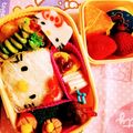クックHO3YY0☆'s cooksnap of when they made キャラ弁☆キティちゃん☆女の子弁当.