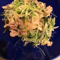 JHONAKO's cooksnap of when they made 水菜と豚肉の辛子和え.