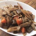 」りふ's cooksnap of when they made ごぼうとコンニャクの彩り常備菜。.