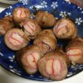 kamesako's cooksnap of when they made お弁当に！焼肉タレで簡単！カニカマ肉巻き.