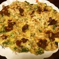 ☆Rokko☆'s cooksnap of when they made たこ＆ニラ＆えのきのチーズチヂミ.