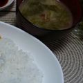 2児ママみきてぃ's cooksnap of when they made 簡単 なめこと山東菜のお味噌汁❃朝食にも.