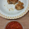ゆうこﾏﾏ's cooksnap of when they made 鶏胸肉のパン粉焼き☆バジルトマトソース.