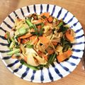 ムースケ之介's cooksnap of when they made 小松菜、にんじん、玉ねぎの塩コショー炒め.