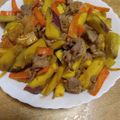 ふみこばあ's cooksnap of when they made 豚肉とさつまいものピリ辛炒め.