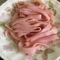 chocoraママ's cooksnap of when they made 冷やし中華に。くっつかないハムの切り方.