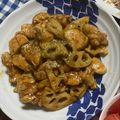 奈々♡♡'s cooksnap of when they made 鶏むね肉とれんこんのバター醤油照り焼き.