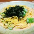 マルタンガール's cooksnap of when they made 塩辛とアボカドのクリームスパゲッティ.