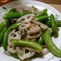 saorinrin2's cooksnap of when they made スナップえんどうとレンコンのバター炒め.