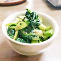 今日の勝家御膳's cooksnap of when they made 小松菜の粒マスタード和え.