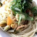 PONYY's cooksnap of when they made 白菜とちくわde和風チーズパスタ♪.