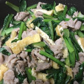 裕美163's cooksnap of when they made 小松菜と豚肉と油揚げの味噌炒め.