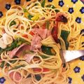 プーさんのおやつ's cooksnap of when they made 簡単 白ネギと鶏ハムのペペロンチーノ.