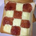 dokonjyou's cooksnap of when they made チェックトースト✴︎かんたんオシャレ♪.