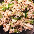 chiecocoa's cooksnap of when they made レタスと豚ひき肉の香味ペースト炒飯.