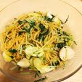 クックOKQWJ8☆'s cooksnap of when they made 水菜と鶏肉のパスタ.