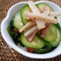ちっち♡'s cooksnap of when they made ✿簡単✿麺つゆでﾜｶﾒとｷｭｳﾘの酢の物.