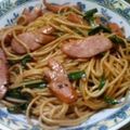 ★チャコ姫★'s cooksnap of when they made 小ねぎとウインナーのパスタ.
