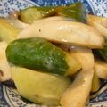 アコモモ's cooksnap of when they made エリンギ&キュウリの辛子ポン酢炒め.