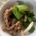 ちびまめママ◎'s cooksnap of when they made 豚肉・たまご・チンゲンサイ炒め。.