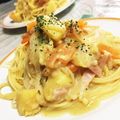 yuka★彡's cooksnap of when they made 簡単☆さつまいもとベーコンのパスタ☆.