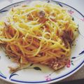 はるにゃ❀'s cooksnap of when they made 牛乳・生クリーム不使用！そばカルボナーラ.