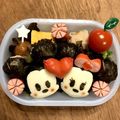 ＊madomomo＊'s cooksnap of when they made 簡単キャラ弁おかず♡キティちゃんのリボン.