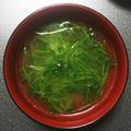 もんぞぅ's cooksnap of when they made 豆苗だけで♪シャキッとお味噌汁.
