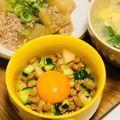 smin♡'s cooksnap of when they made 沢庵きゅうり納豆.