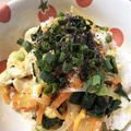 あたむ❤189's cooksnap of when they made 冷凍青ねぎと豆腐の卵とじ丼.