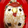 あ's cooksnap of when they made キャラ弁☆にわとりおにぎりのお正月弁当♪.