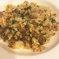 すーたんさん's cooksnap of when they made 一人暮らしのランチ簡単挽肉オイスター炒飯.