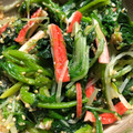ぶっちー☆☆'s cooksnap of when they made 簡単に一品♪ほうれん草と水菜のゴマ和え.