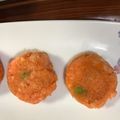 ma___111's cooksnap of when they made ♪人参と枝豆のはんぺんすり身揚げ♪.