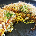 夢マル's cooksnap of when they made 大根でも蓮根でも！簡単もちもちお好み焼き.