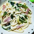 みんぐ♯'s cooksnap of when they made 簡単ランチ♡うどんで濃厚カルボナーラ.
