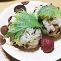 京ん家's cooksnap of when they made いかなごのくぎ煮と塩昆布のおにぎり♪.