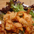 mamida_'s cooksnap of when they made ☆新玉ねぎと豚肉のオイマヨ風味の天ぷら☆.