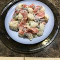 chikarin♡'s cooksnap of when they made スモークサーモンとカリフラワーの山葵マヨ.