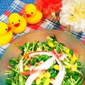 ももちゃんのれしぴ's cooksnap of when they made 超簡単【豆苗とカニカマのシーザーサラダ】.