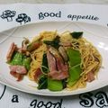NAOばあさん's cooksnap of when they made ブロックベーコンの和風おつまみパスタ☆.