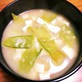 モケ缶's cooksnap of when they made 我が家の味噌汁(豆腐と絹さや).