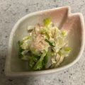 ごめっきー's cooksnap of when they made うるいとツナの胡麻味噌マヨ和え.
