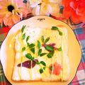 ももちゃんのれしぴ's cooksnap of when they made トーストアート　豆苗＆アラザン.