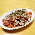ドルフィンサーモン's cooksnap of when they made ＊レンジで♫あさりと春野菜のトマト蒸し＊.