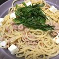 おひとり様エンジョイ's cooksnap of when they made ランチに簡単♪ 梅しそツナパスタ.