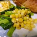 そらてんママ's cooksnap of when they made 小松菜とコーンのバター醤油炒め.