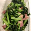 jun_haj's cooksnap of when they made 大根の葉とベーコンのニンニク炒め.