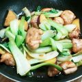 ポニーリボン's cooksnap of when they made 鶏肉と薩摩芋と青梗菜炒め.
